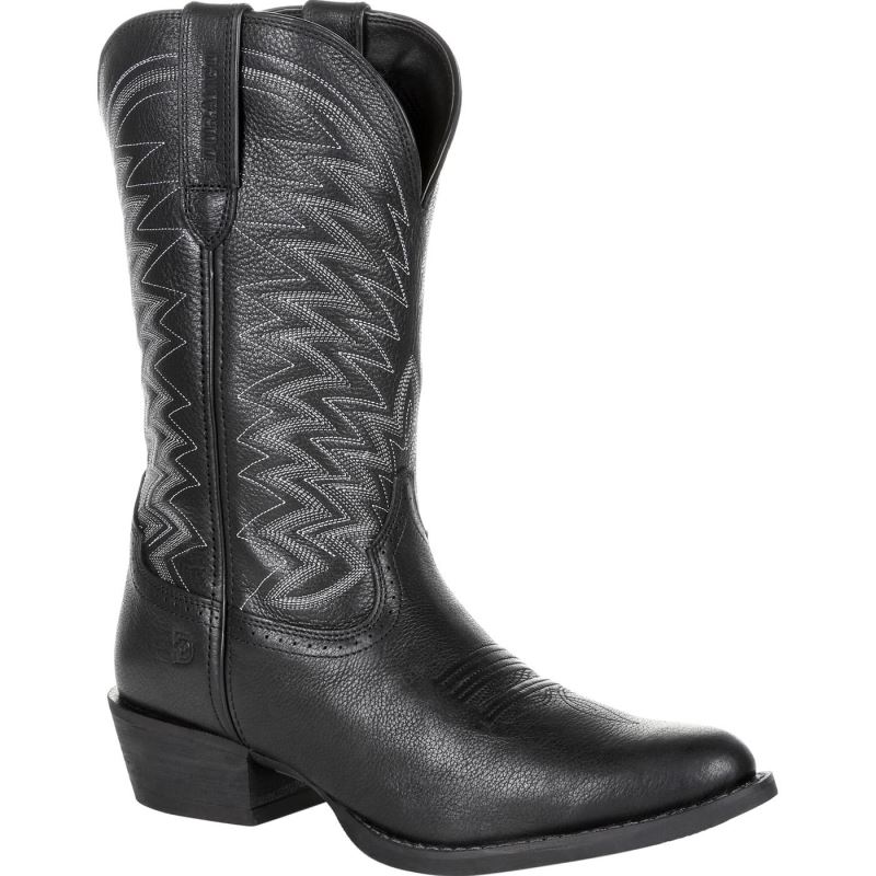 Durango|Rebel Frontier Black Western R-Toe Boot-Black Onyx