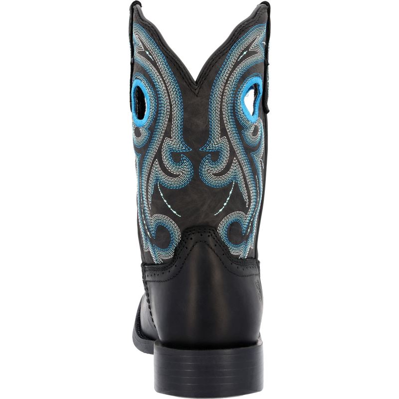 Stivali Western Durango Westward Uomo - Pelle Nero, Punta Quadrata, Tacco Stockman 41 EU