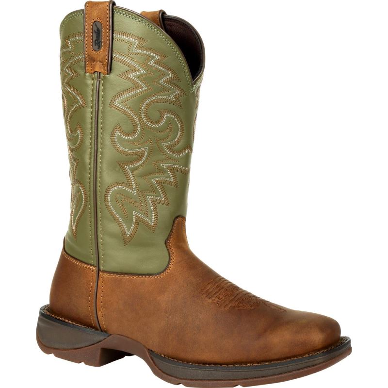 Durango|Rebel by Durango Coffee Cactus Pull-On Western Boot-Coffee Cactus