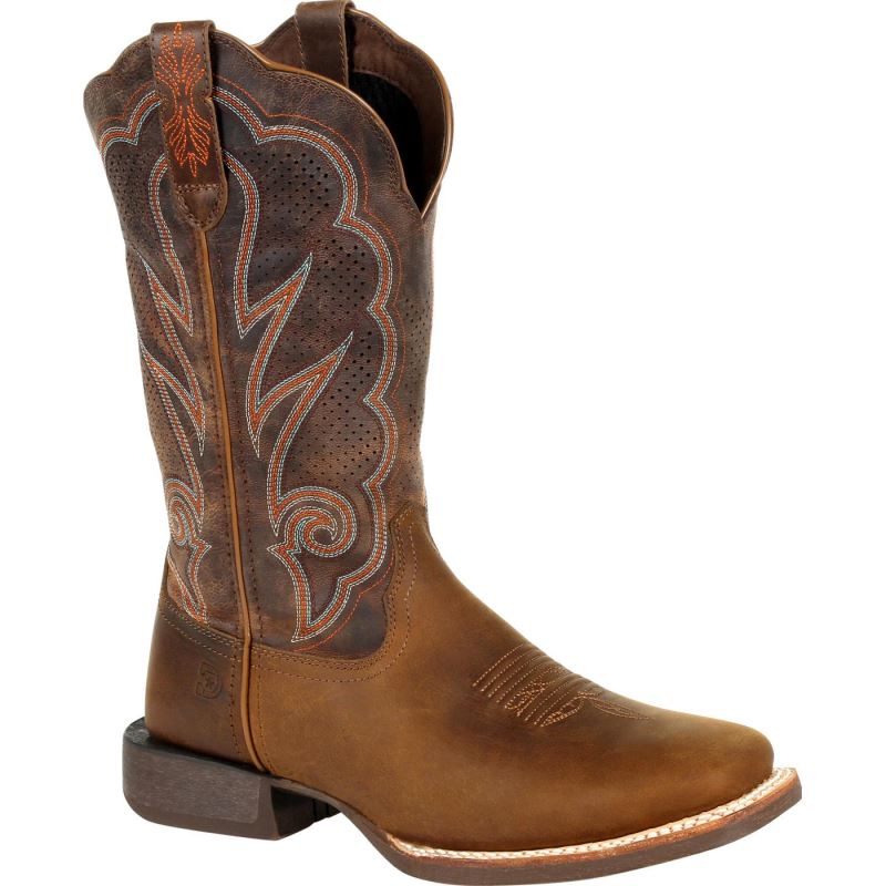 Durango|Lady Rebel Pro Women's Cognac Ventilated Western Boot-Distressed Cognac