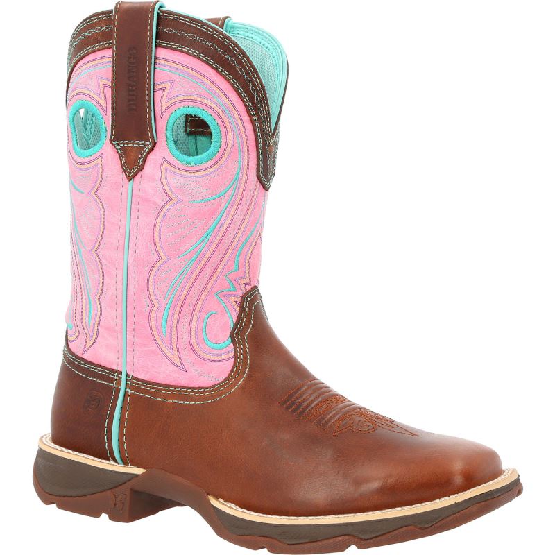 Durango|Lady Rebel by Durango Women's Chestnut Pink Rose Western Boot-Chestnut Pink Rose