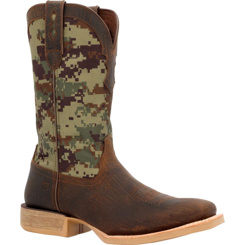 Durango|Rebel Pro Green Digi Camo Western Boot-Burnished Sand