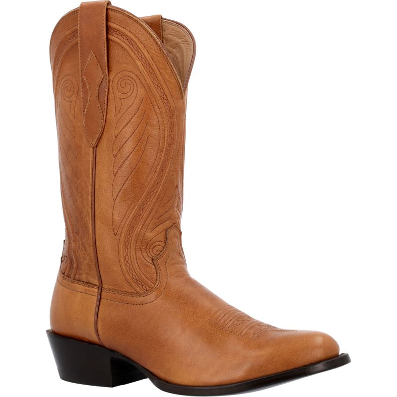 Durango|Santa Fe Canyon Clay Western Boot-Golden Brown And Periwinkle