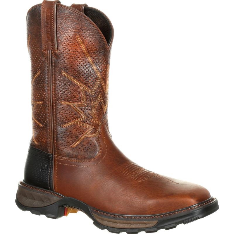 Durango|Maverick XP Steel Toe Ventilated Pull-On Work Boot-Tobacco