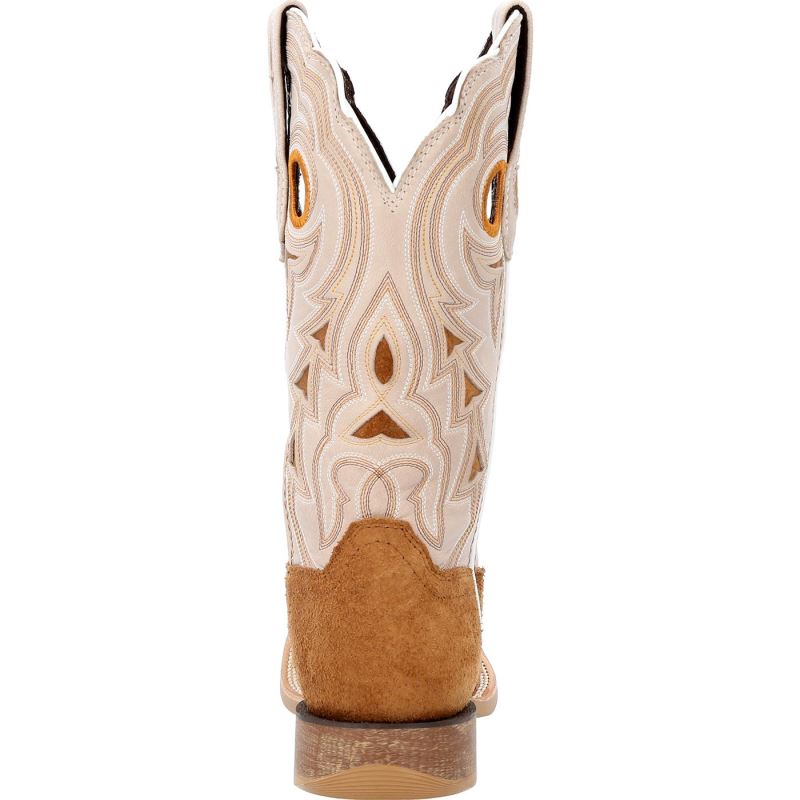Durango Lady Rebel Pro Stivali Western Donna Ventilati - Pelle Pieno Fiore Bianco - Comfort A 7 Strati - Taglia 39 (M)