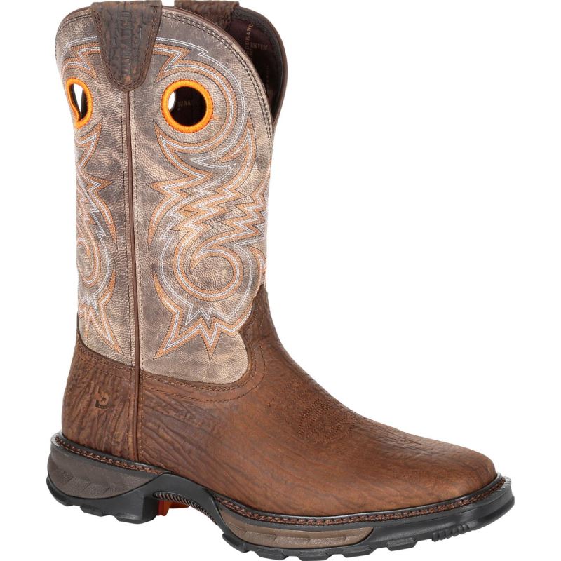 Durango|Maverick XP Composite Toe Western Work Boot-Bay Brown And Steel Cut Oat