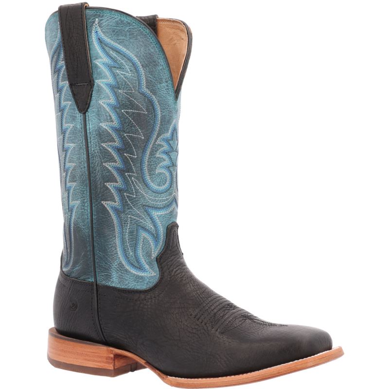 Durango|Arena Pro Black and Blue Lagoon Western Boot- Dark Chestnut Black Onyx