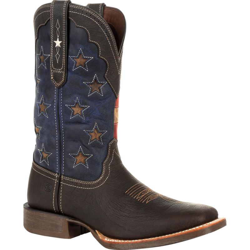 Durango|Rebel Pro Vintage Flag Western Boot-Dark Chestnut And Vintage Flag