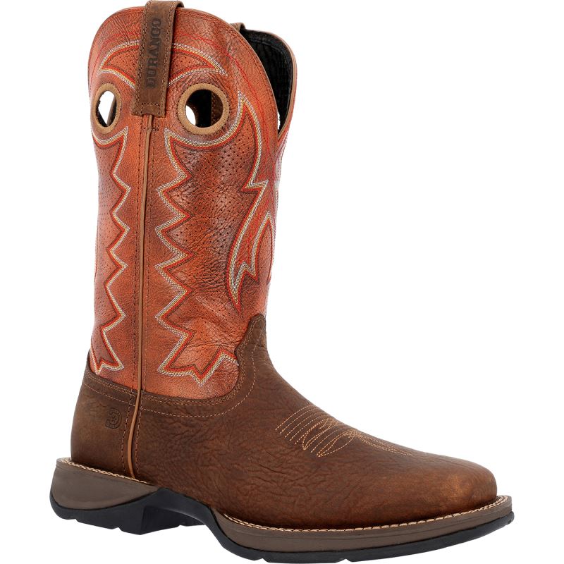 Durango|Rebel by Durango Brown Ventilated Western Boot-Cimarron Brown