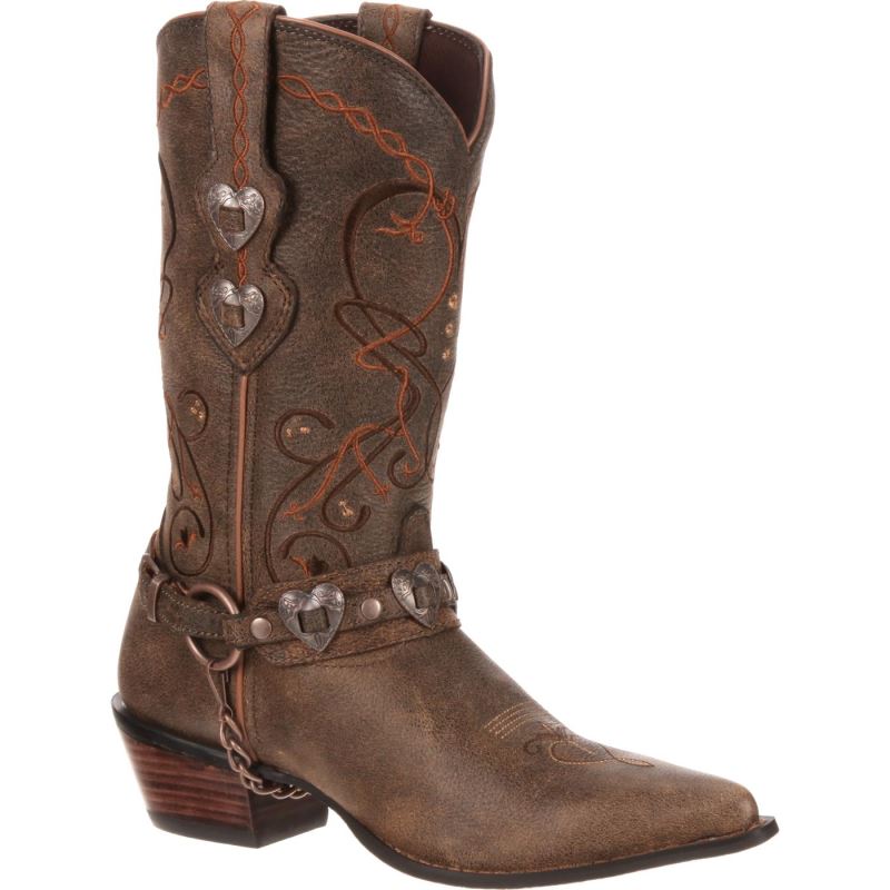 Durango|Crush by Durango Women's Brown Heartbreaker Boot-Dusk To Dawn