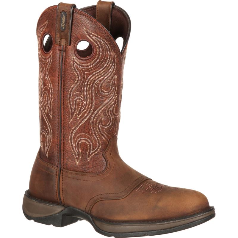 Durango|Rebel by Durango Brown Saddle Western Boot-Dusk Velocity And Bark Brown