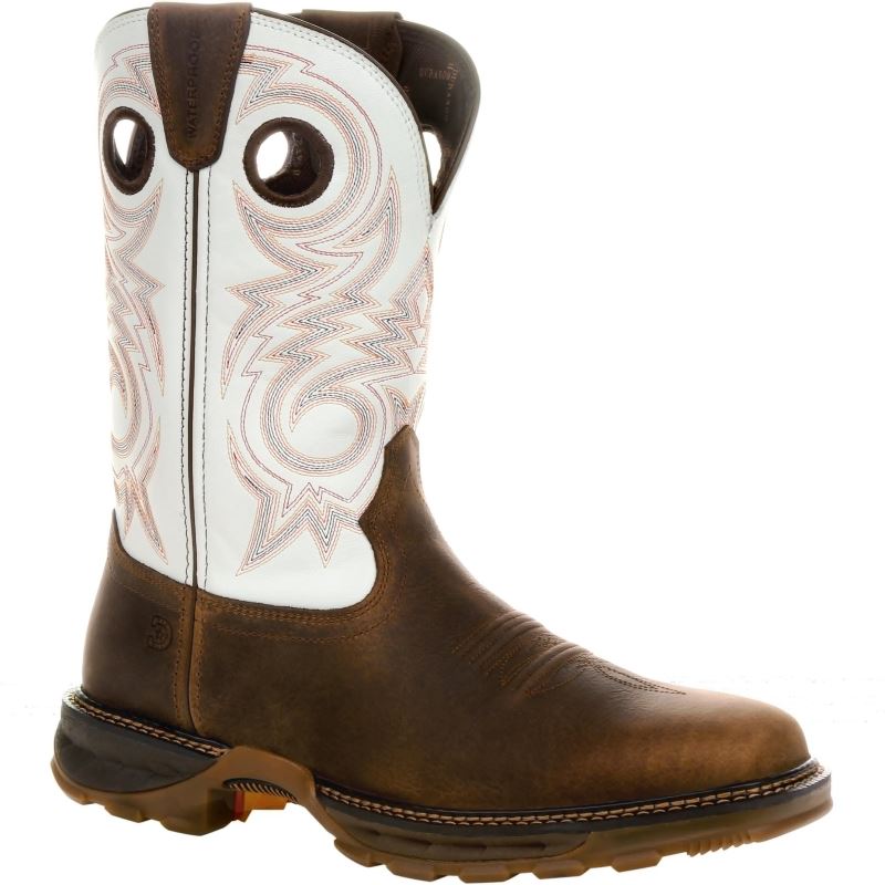 Durango|Maverick XP Waterproof Western Work Boot-Chocolate And White