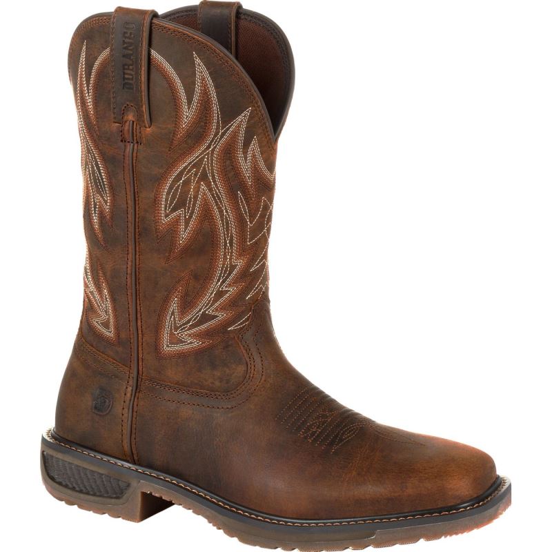 Durango|WorkHorse Western Work Boot-Prairie Brown