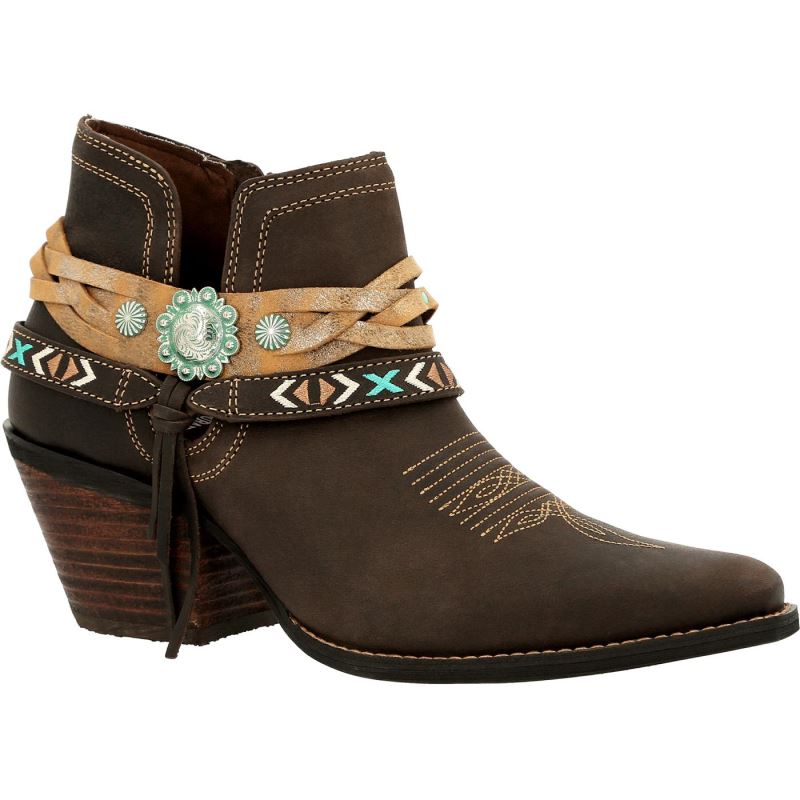 Durango|Crush by Durango Women's Dark Chestnut Western Bootie-Dark Chestnut