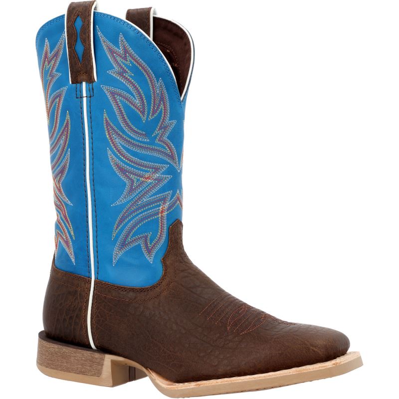 Durango|Rebel Pro Bay Brown and Brilliant Blue Western Boot-Bay Brown And Brilliant Blue