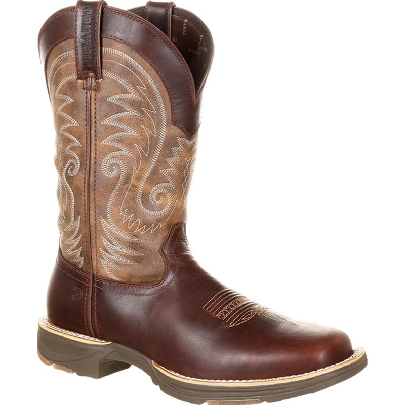 Durango|Ultra-Lite Waterproof Western Boot-Brown Leather Vintage