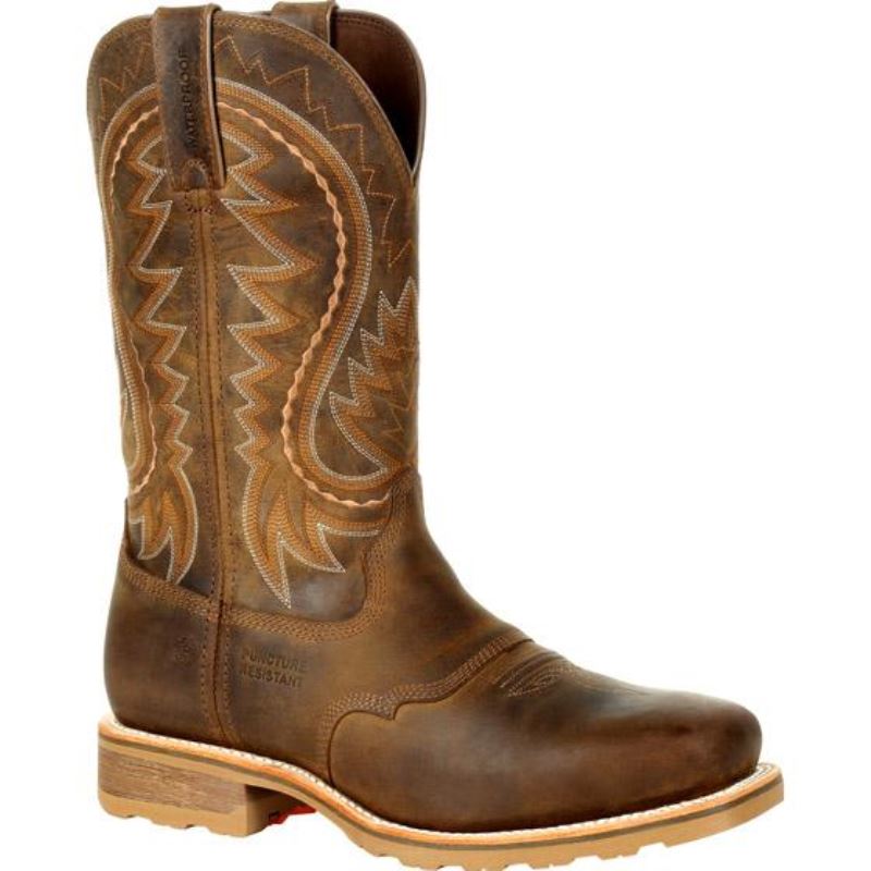 Durango|Maverick Pro Steel Toe Waterproof Western Work Boot-Rugged Tan