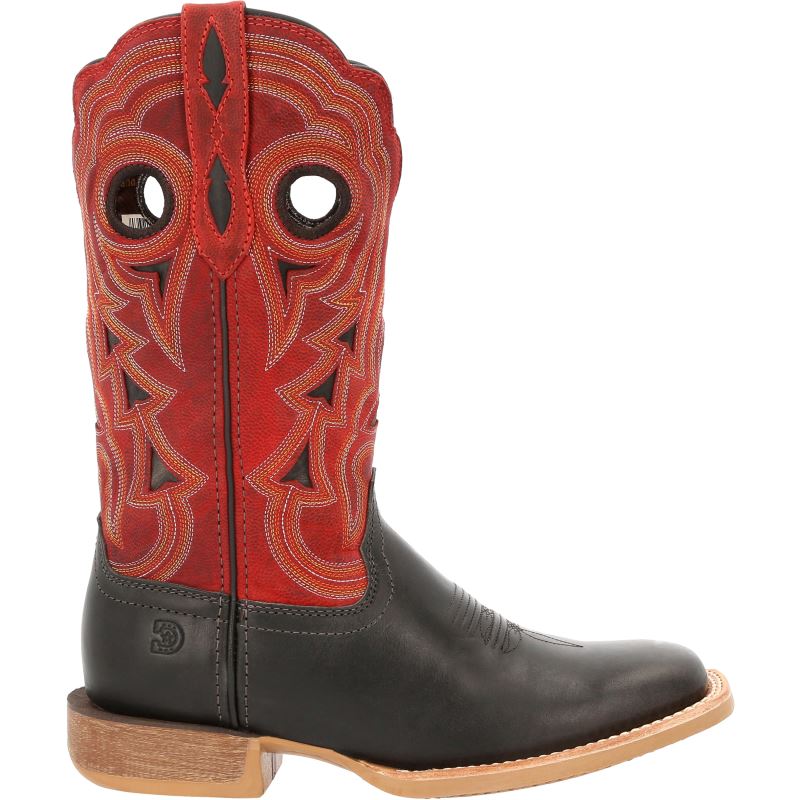Durango|Lady Rebel Pro Women's Black Crimson Western Boot-Black Red
