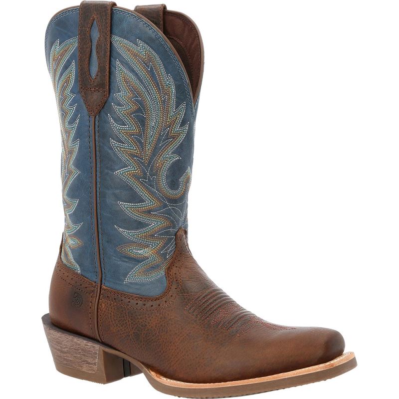 Durango|Rebel Pro Hickory Denim Western Boot-Brown And Blue