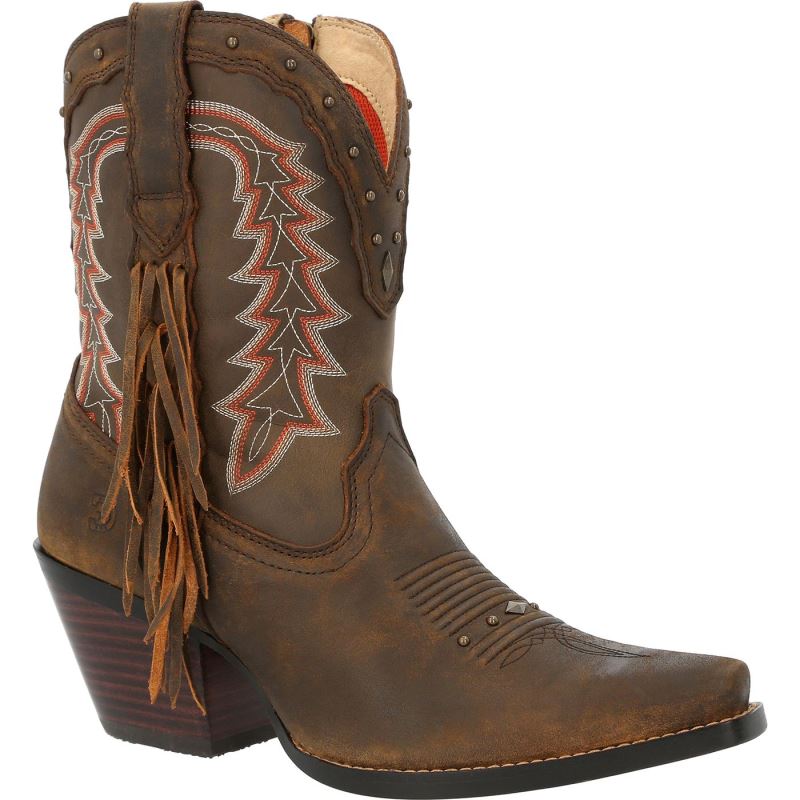 Durango|Crush by Durango Women's Roasted Pecan Bootie Western Boot-Roasted Pecan