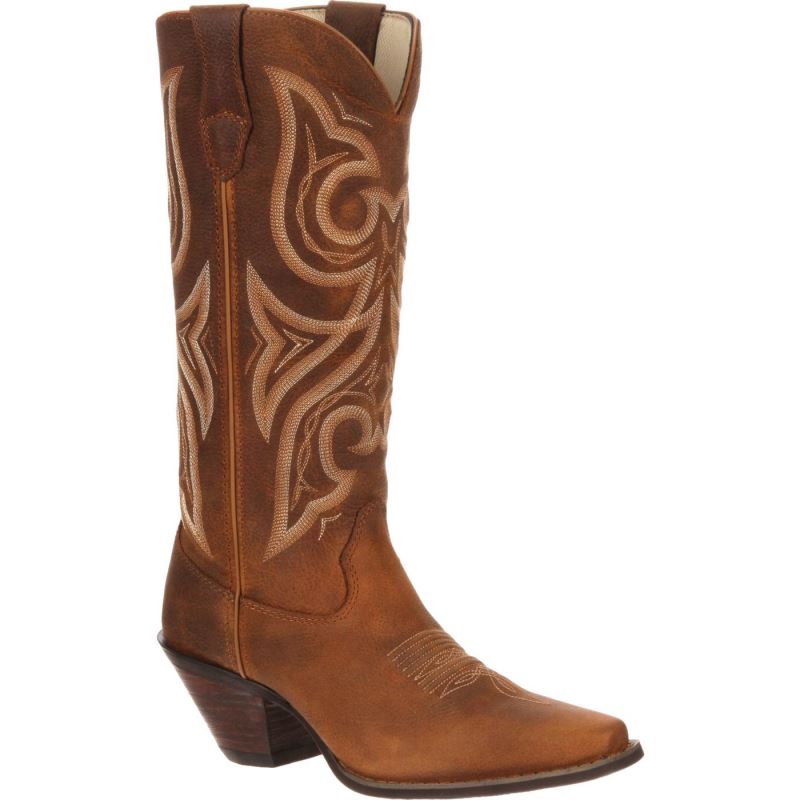 Durango|Crush by Durango Women's Tan Jealousy Western Boot-Distressed Cognac