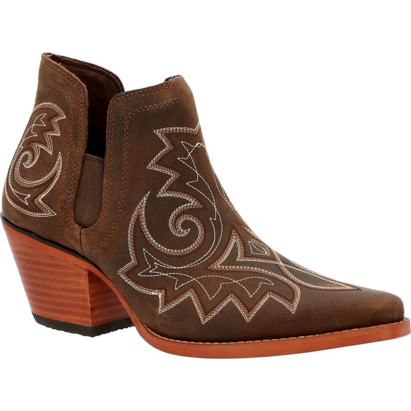 Durango|Crush by Durango Women's Coffee Brown Western Fashion Bootie-Coffee