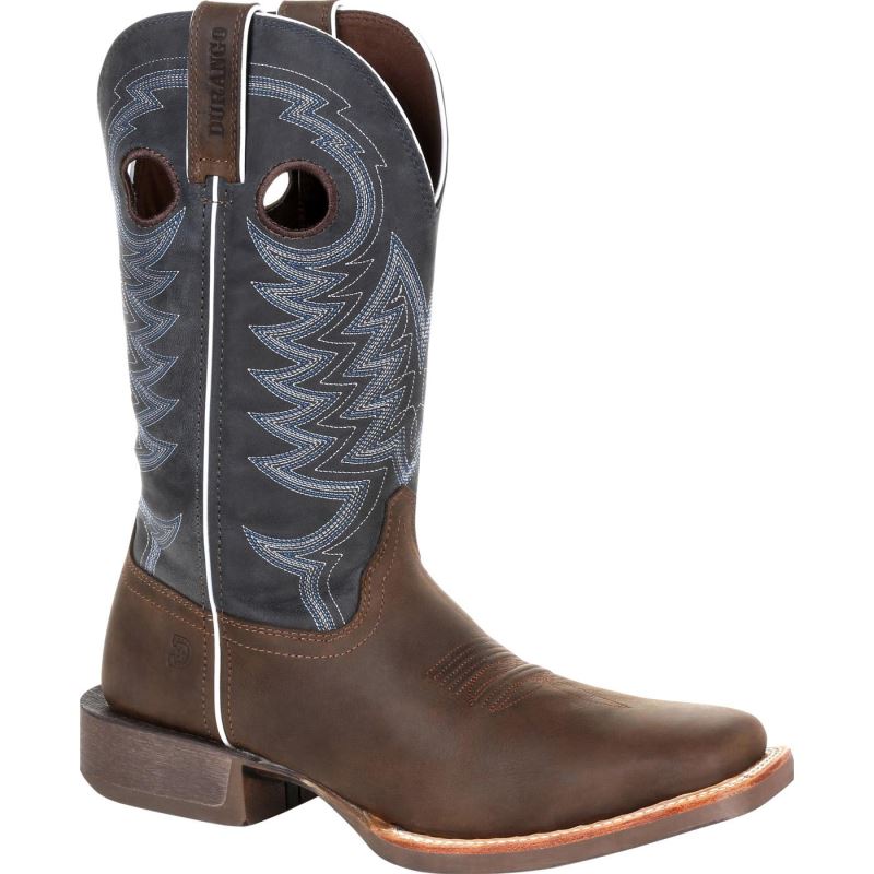 Durango|Rebel Pro Denim Blue Western Boot-Belgian Brown And Denim Blue