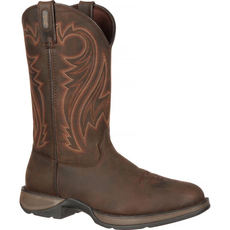 Durango|Rebel by Durango Chocolate Pull-On Western Boot-Chocolate Wyoming